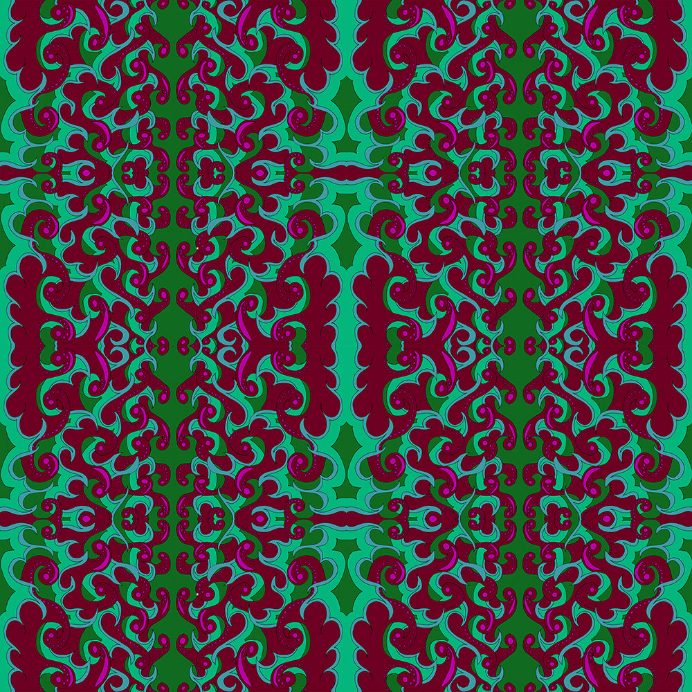 Click to see sample of Firewaves - Maroon & Green